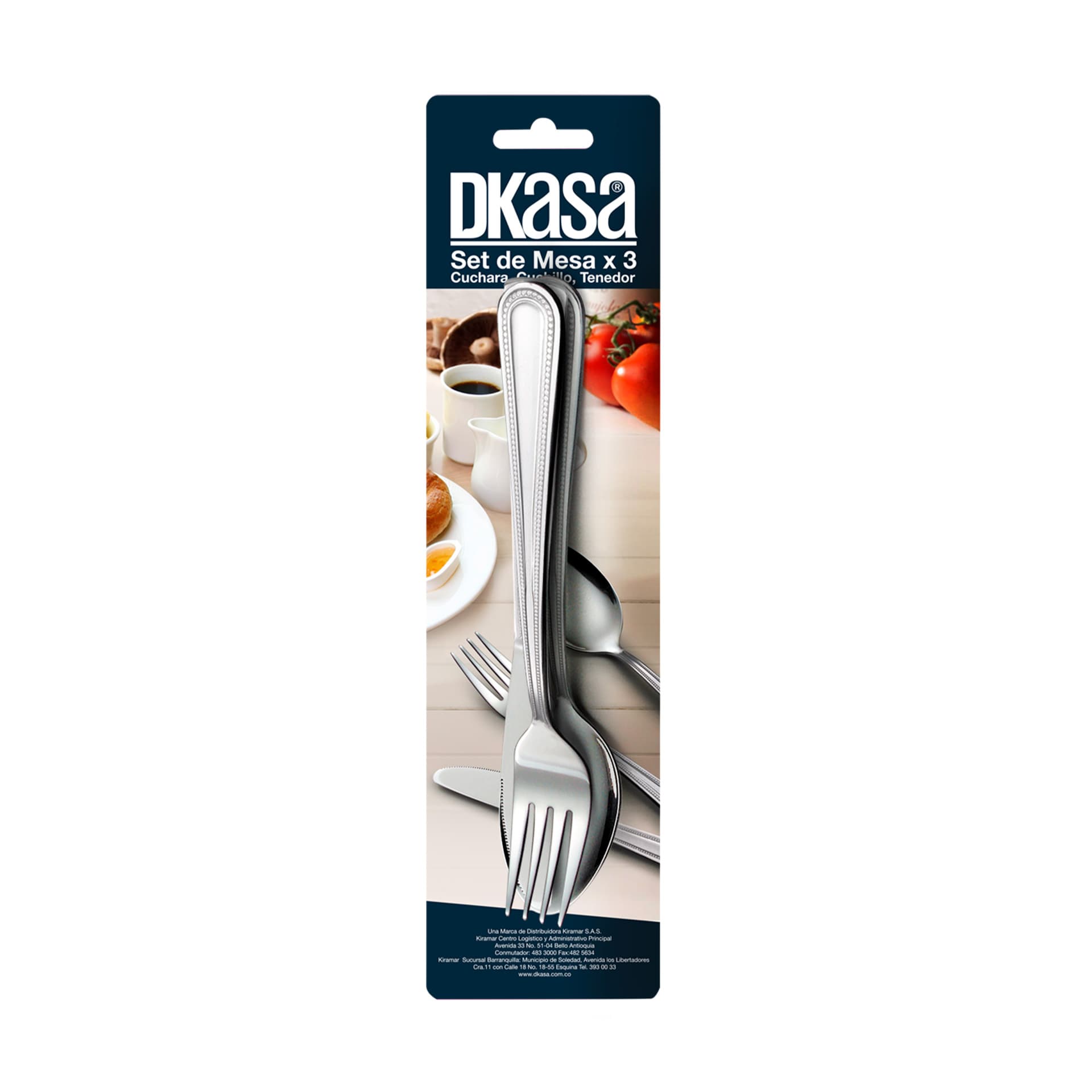 Set De Mesa X 3 Cuchara Cuchillo Y Tenedor