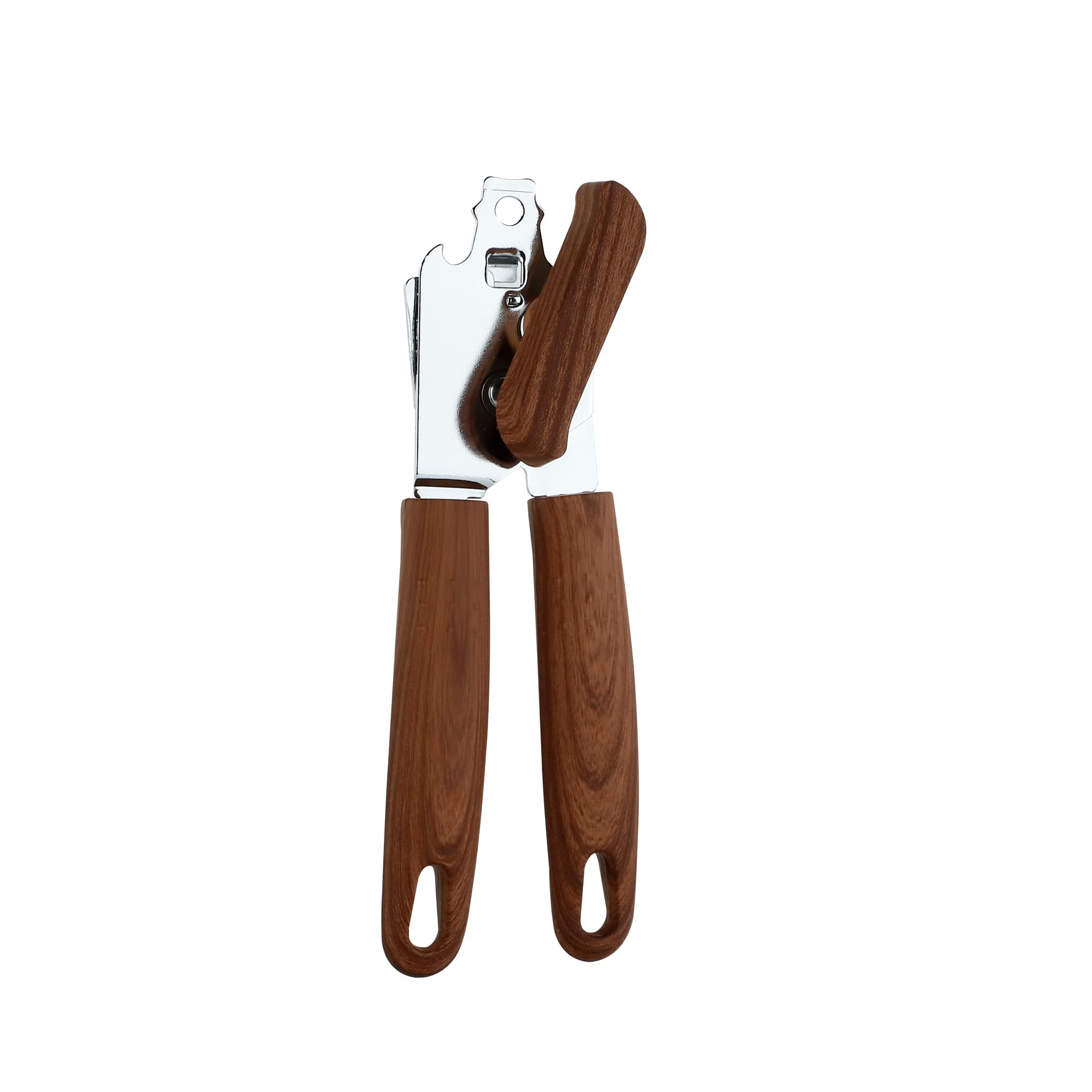 Abrelatas premium wood inox mango plástico tipo madera