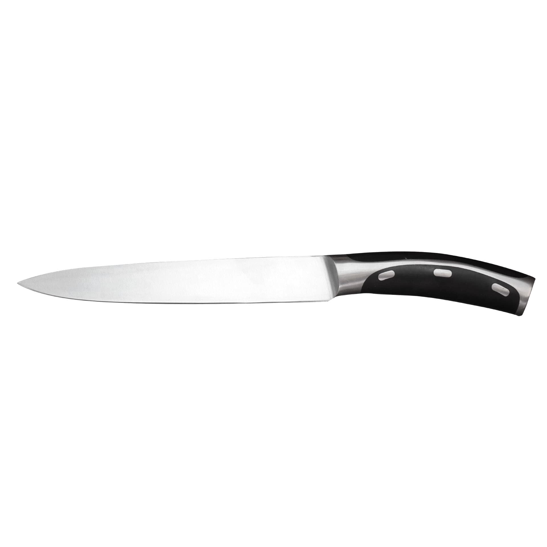 Cuchillo rebanador 8"" dkasa premium acero inoxidable hoja fija 3cr13 de alto carbono mango plástico abs"