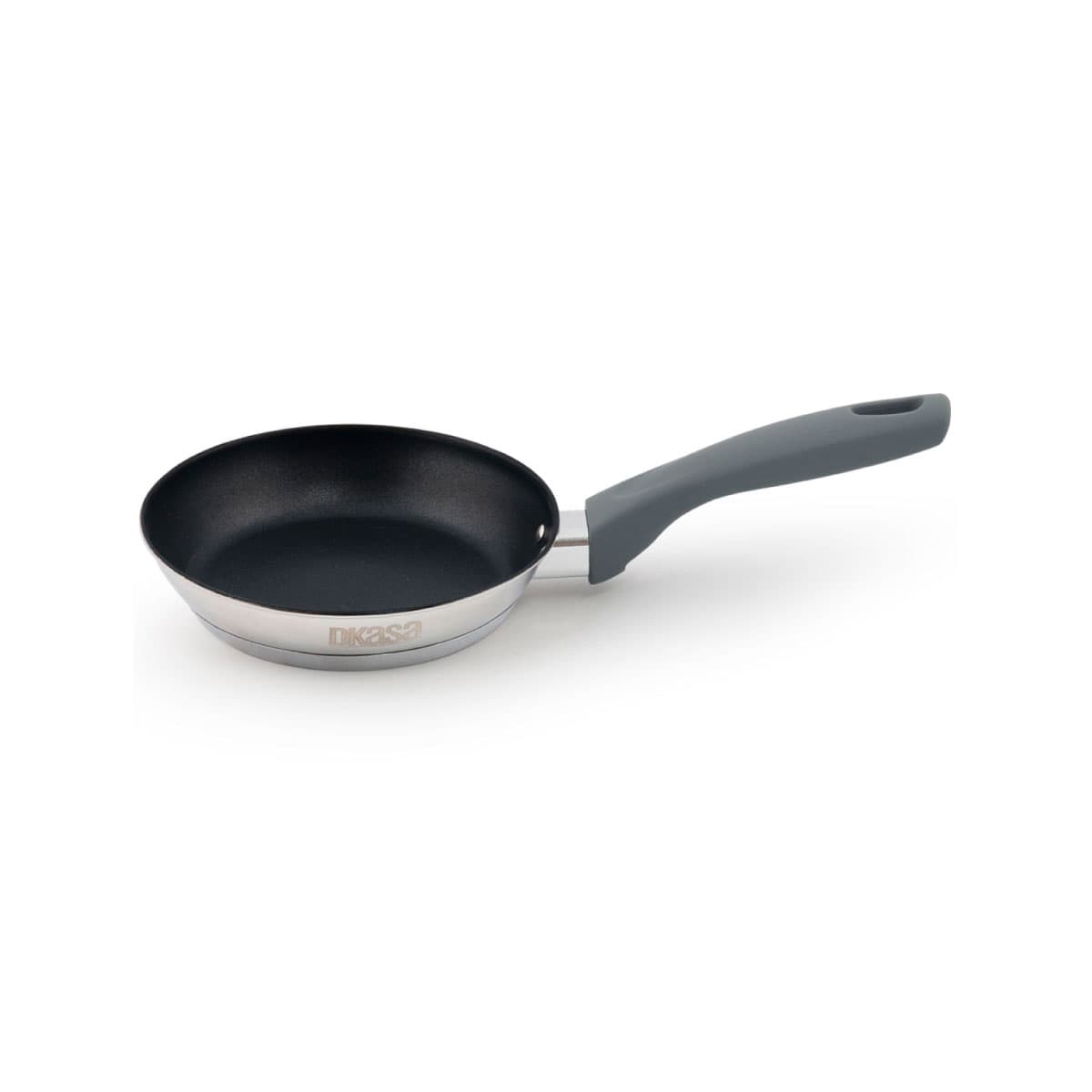 Sartén 16 Cm. Premium Acero Inox, Antiadhernete Interior Mango Suave al Tacto