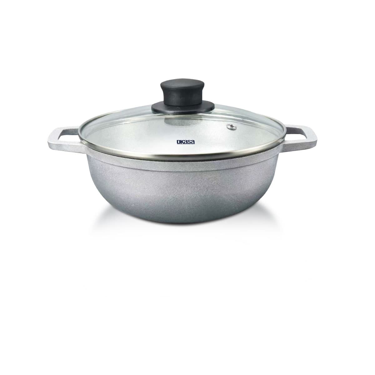 Caldero Simplicity Aluminio Natural Fundido con Tapa de Vidrio 24 Cm.