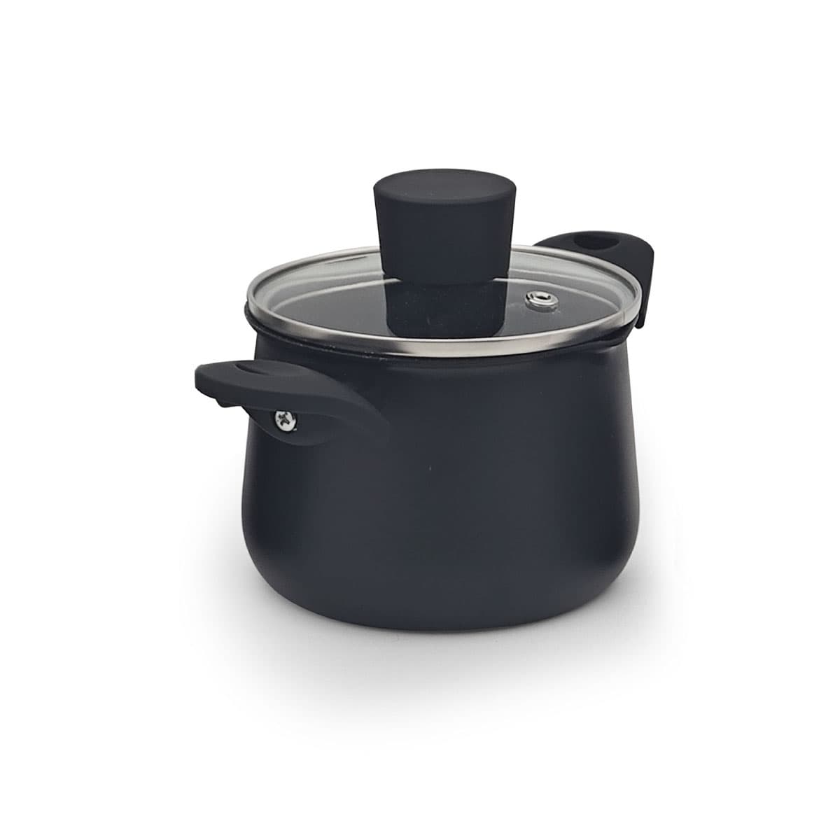 Mini Olla Premium Antiadherente Marmolizado Granito con Tapa 13 cm 1.8 mm