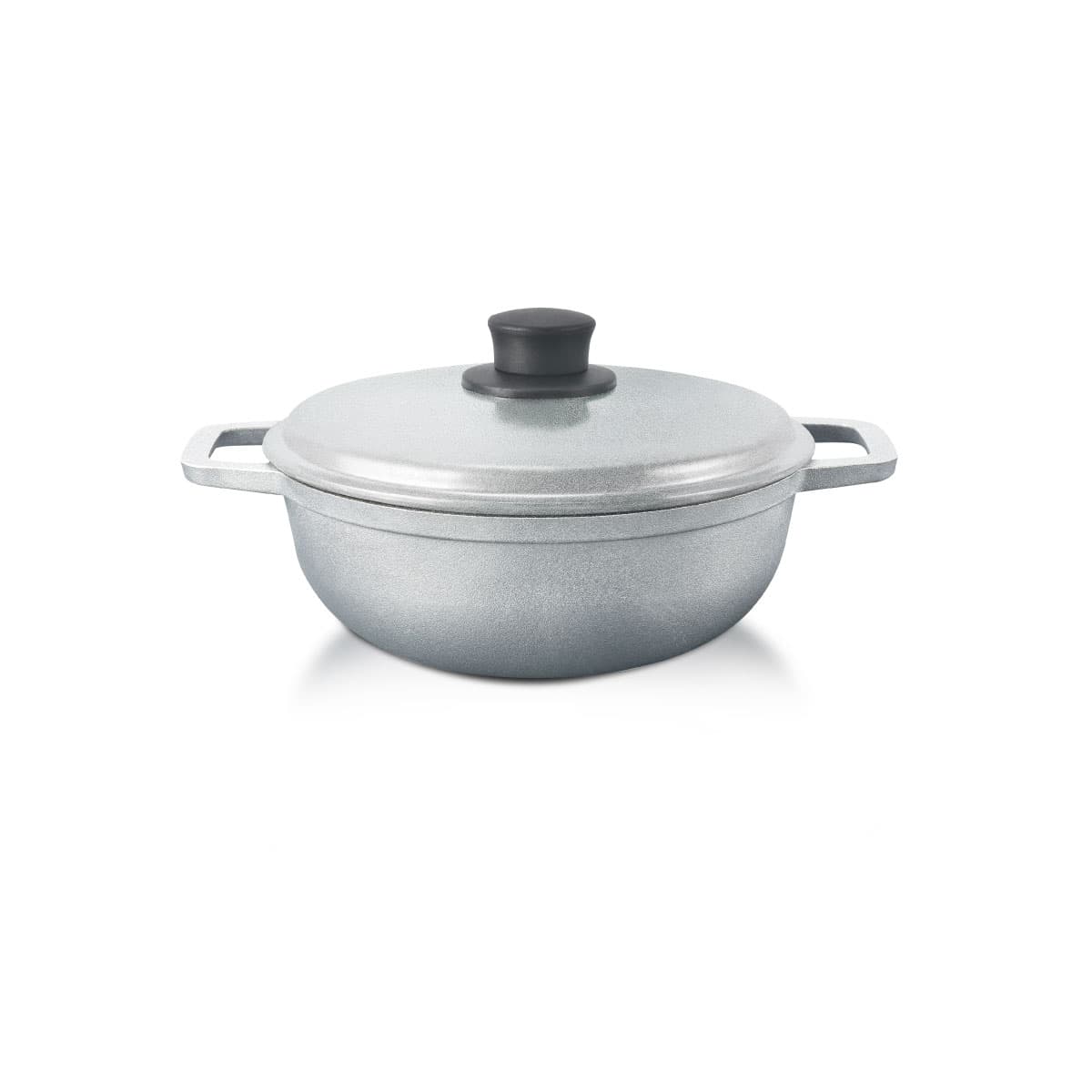 Caldero Simplicity Aluminio Natural Fundido con Tapa de Aluminio 22 Cm.