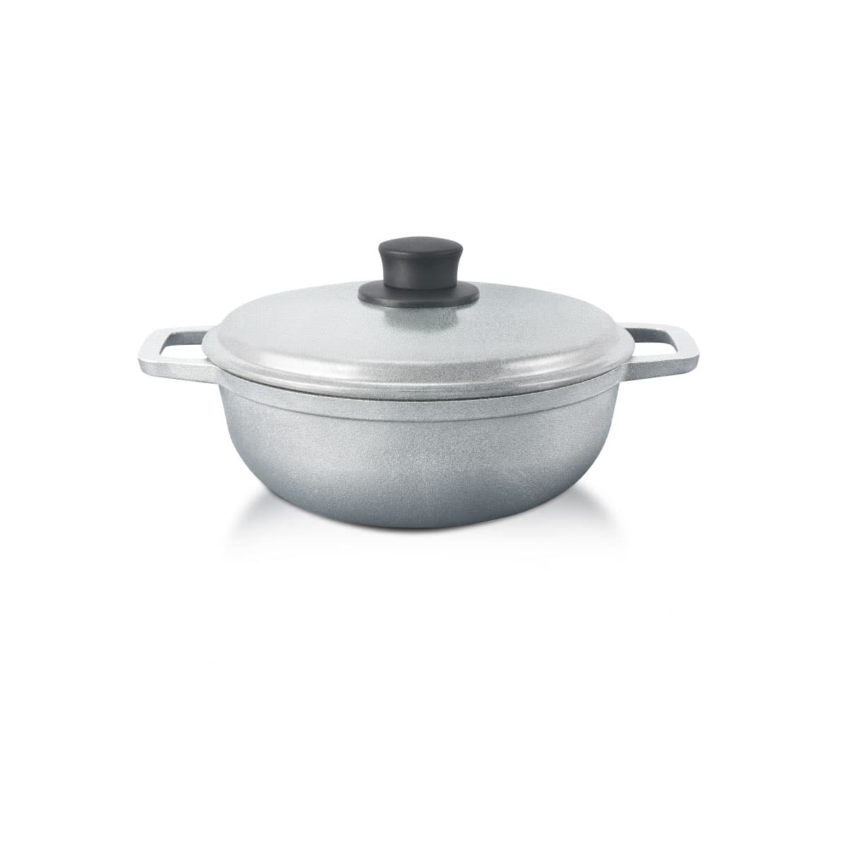 Caldero Simplicity Aluminio Natural Fundido con Tapa de Aluminio 24 Cm.