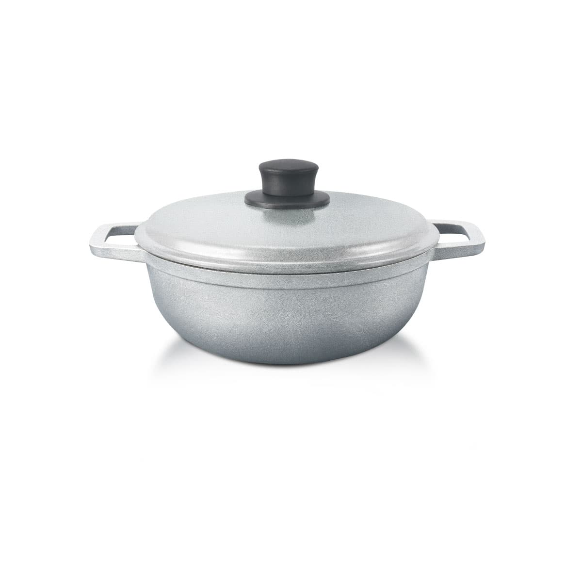 Caldero Simplicity Aluminio Natural Fundido con Tapa de Aluminio 26 Cm.