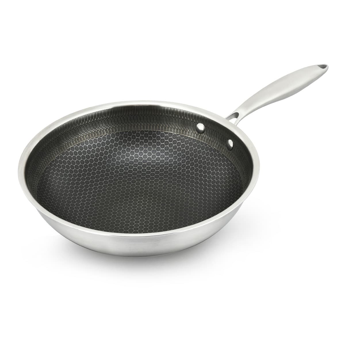 Wok Professional Acero Inoxidable, Antiadherente Tri Ply 28 Cm.
