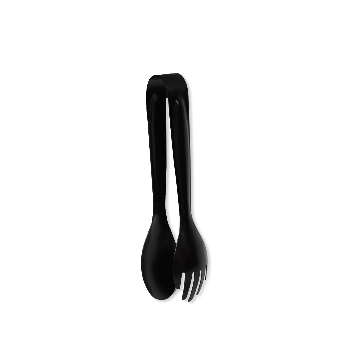 Pinza Para Ensalada Premium 8” Negra En Acero Inoxidable