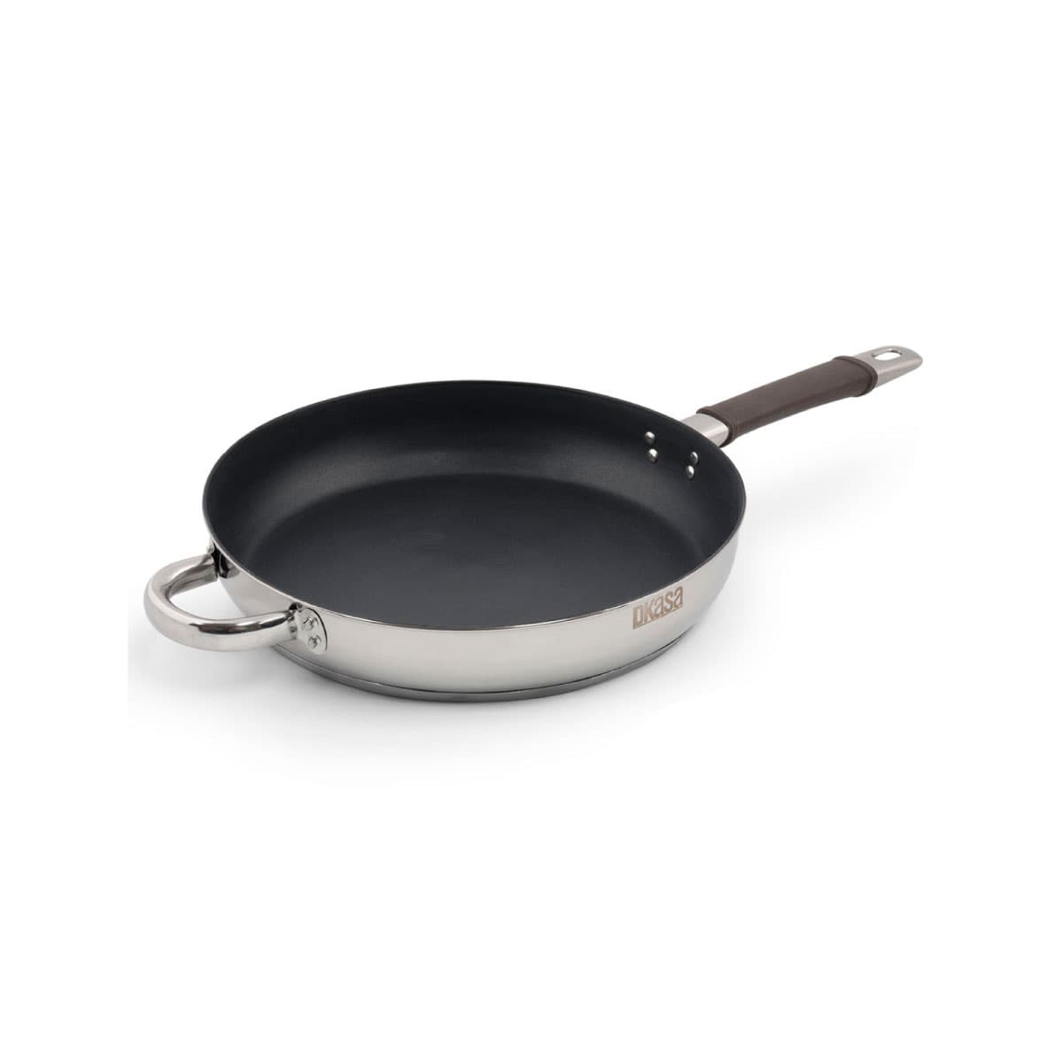 Sartén 28 Cm. Premium Acero Inox, Antiadhernete Interior Mango Acero Inox