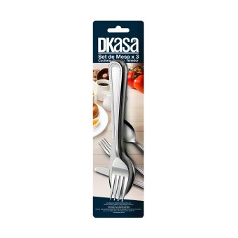 Set De Mesa X 3 Cuchara Cuchillo Y Tenedor