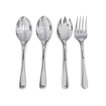 SET DE CUBIERTOS PREMIUM ACERO INOXIDABLE PARA SERVIR 4 PIEZAS