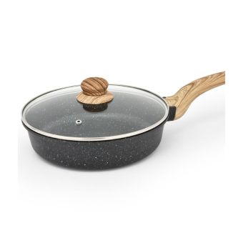 SARTÉN PREMIUM ANTIADHERENTE MARMOLIZADO CON TAPA 28 CM 2 MM