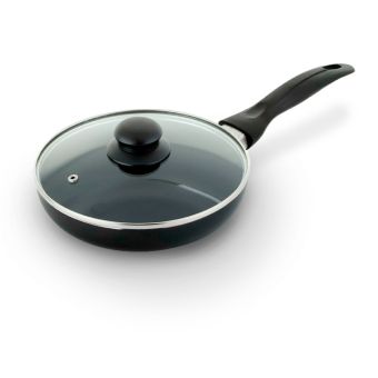 SARTEN PREMIUM ANTIADHERENTE CON TAPA DE VIDRIO 20 CM. COLO