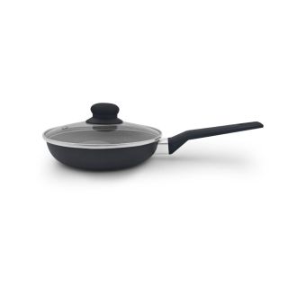 SARTEN PREMIUM ANTIADHERENTE MARMOLIZADO GRANITO CON TAPA 22CM 1.8MM