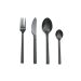 SET DE CUBIERTOS PREMIUM ACERO INOXIDABLE NEGROS 16 PIEZAS