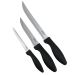 Set 3 Cuchillos Acero Inoxidable Mango Plástico