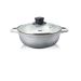 Caldero Simplicity Aluminio Natural Fundido con Tapa de Vidrio 30 Cm.