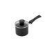 Perol Simplicity Negro Antiadherente Con Tapa De Vidrio 10cm