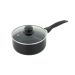Perol Simplicity Negro Antiadherente Con Tapa De Vidrio 18cm