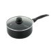 Perol Simplicity Negro Antiadherente Con Tapa De Vidrio 20cm