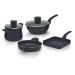 Set Mini Premium 6 Piezas Antiadherente Marmolizado Granito
