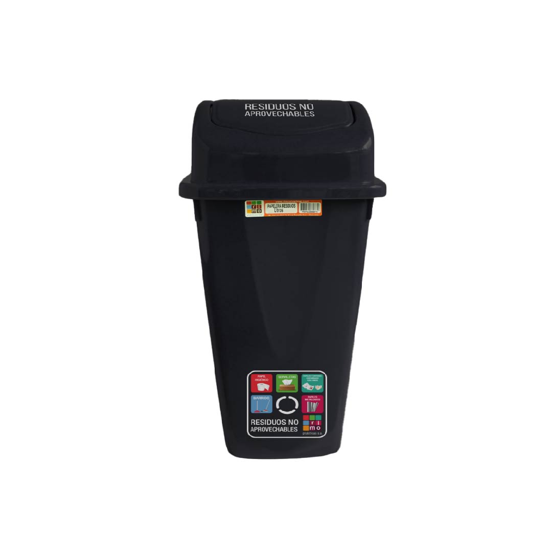 1013-papelera-25-litros-vaiven-residuos-negra
