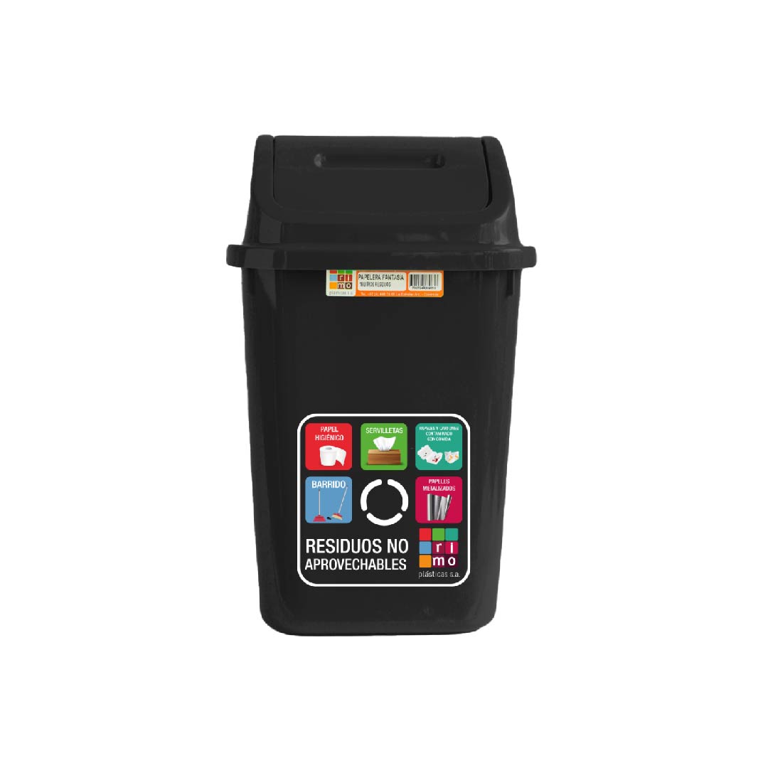1013-papelera-vaiven-fantasia-16-litros-residuos-negra