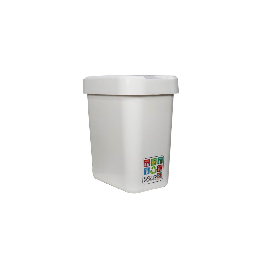1013-papelera-vaiven-plana-22-litros-residuos-blanca