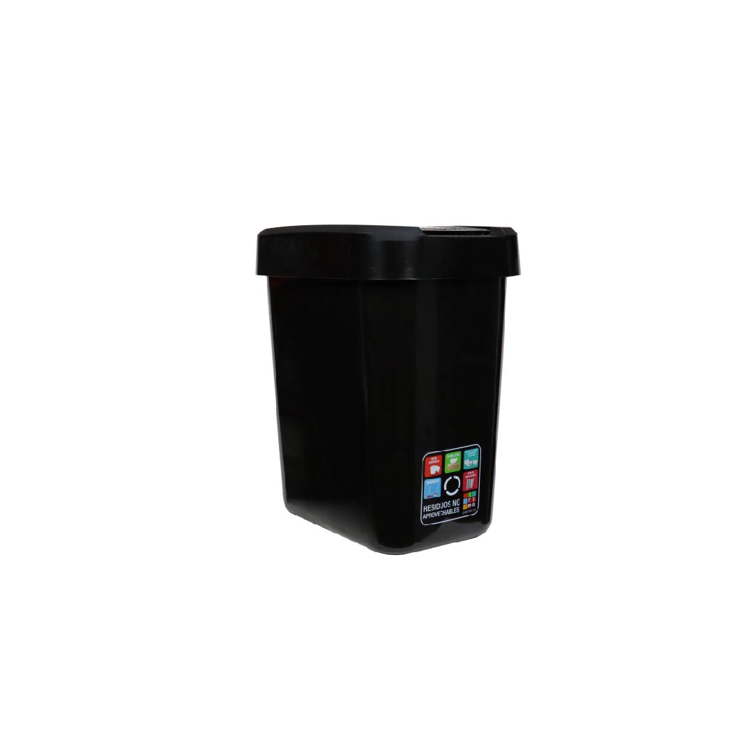 1013-papelera-vaiven-plana-22-litros-residuos-negra