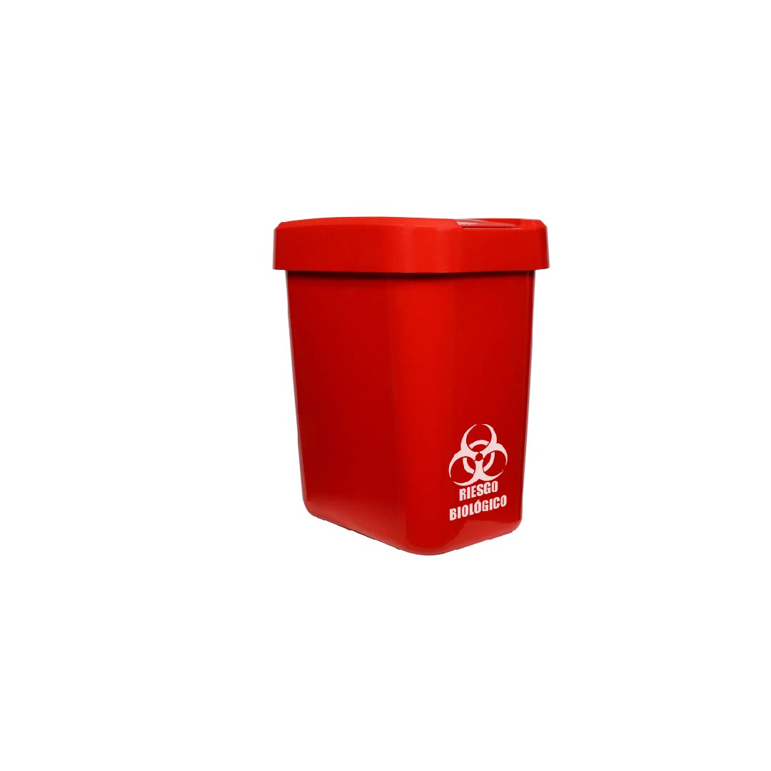 1013-papelera-vaiven-plana-22-litros-residuos-roja